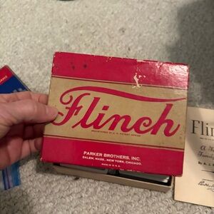 Vintage Flinch Card Game by Parker Brothers.. with instructions * not complete*